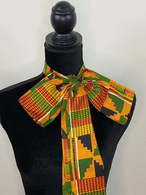 Slim Neckerchief - Kente African Print