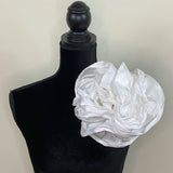 Ruffle Collar - White Rose