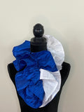 Two-Toned Ruffle Collar - Hues Blue and Whimsical White