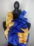 Ruffle Collar - Hues Blue and Golden Glow