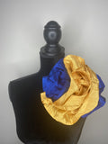 Ruffle Collar - Hues Blue and Golden Glow