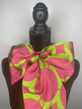 Fishtail Chic Neckerchief - Poised in Pink & Green