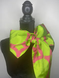 Fishtail Chic Neckerchief - Poised in Pink & Green