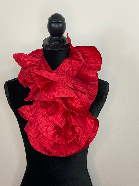 Ruffle Collar - Regal Red