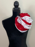 Two-Toned Ruffle Collar - Regal Red and Whimsical White