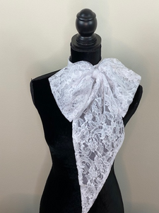 Fishtail Chic Neckerchief - Laced in White